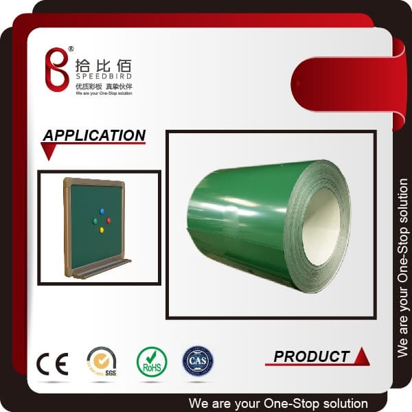 Top brand green steel sheet coil raw material for school